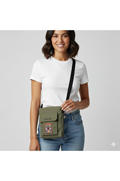 benson up Unisex Kanvas Çapraz Omuz Çantası – Ayarlanabilir Askılı, Sanatsal ...