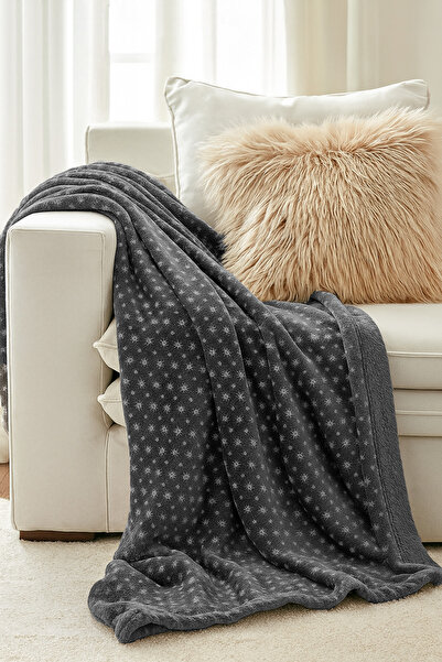 Bottega Home Gümüş Yaldızlı Antrasit Wellsoft Tv Batteniyesi (130 x 170)