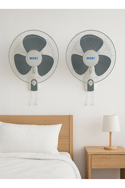 modi 16-Inch Wall Fan 3-Speed Settings Powerful Airflow Silent Motor Ideal for Home & Office