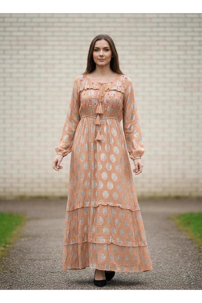 Rabiossa Women's Imported Long Dress with Drawstring