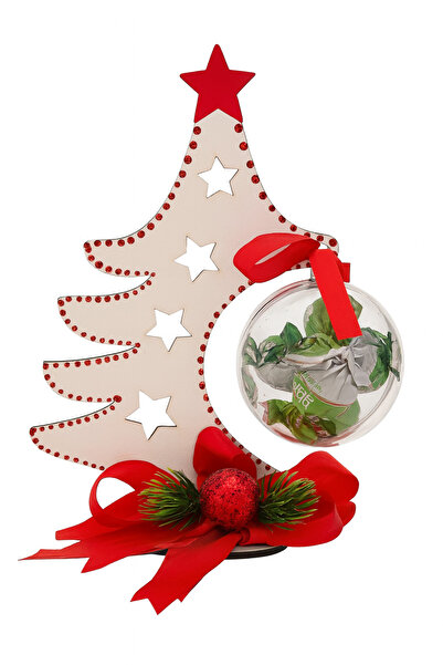 CandyZoo علبة شوكولاتة رأس السنة من خشب الصنوبر