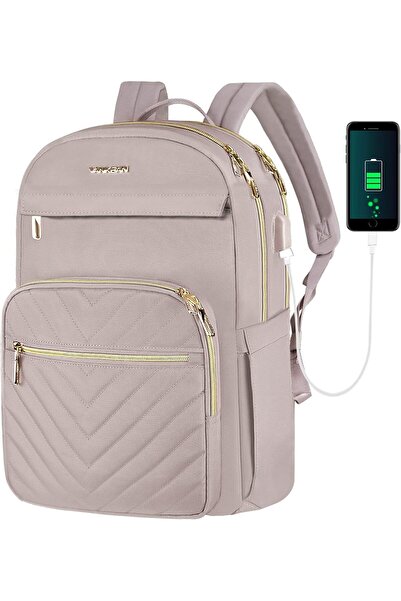 VANKEAN 15.6 Inch Laptop Backpack for Women with USB Port