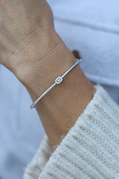 Yenigün Kuyumculuk 14 Ayar Altın Zarif Taşlı Baget Kelepçe