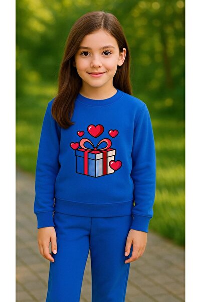 playwear Παιδικό Φούτερ Σετ Ρούχων με Σχέδιο ΚΑΡΔΙΑ ΚΟΥΤΙ Τυπωμένο για Κορίτσ...