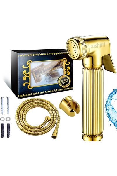 Aishini Golden Handheld Bidet Sprayer Set SSV 4.0 (Golden)