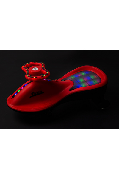 TOYZ by Caretero PlasmaCar children's pedal-free Toyz Fiesta Red Ride-On gravity with music and rubber wheels lum