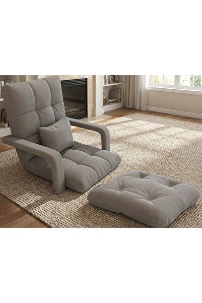 Aralifes كرسي أرضي قابل للطي مع مسند ذراع قابل للتعديل في 6 أوضاع، أريكة استر...