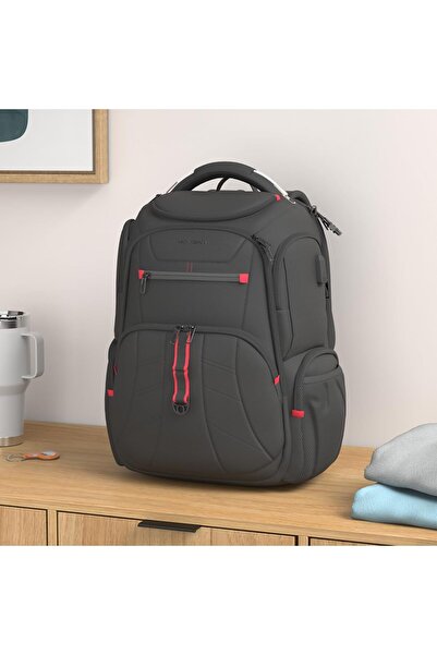 VANKEAN 17.3" Travel Laptop Backpack TSA Friendly Water-Resistant Anti-Theft with RFID & USB, Black