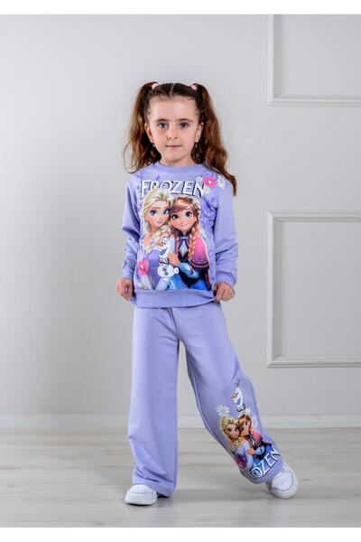 LİLLYPİCCA Детски комплект от 2 части с пуловер с мотив на Елза и панталони с широки крачоли