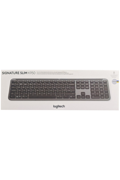 logitech Signature Slim K950 Wireless Keyboard, 2.4 GHz & Bluetooth, Black