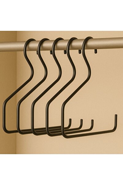 Home Stuff Black 5-Piece Closet Scarf Hanger Scarf Organizer