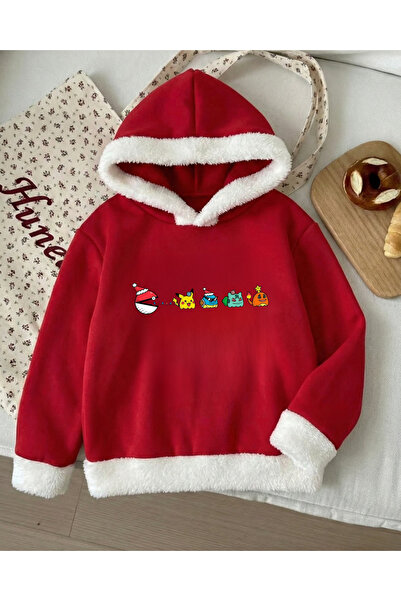Touz Moda Christmas Thick Young Hooded Sweatshirt