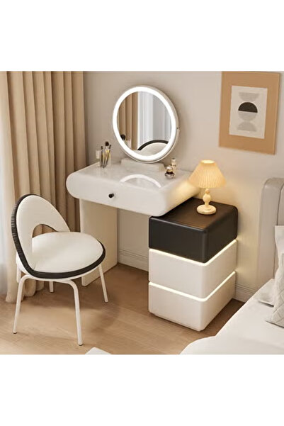 NKX طاولة زينة ذكية أنيقة وفعالة لمساحات المعيشة المعاصرة مع مرآة LED