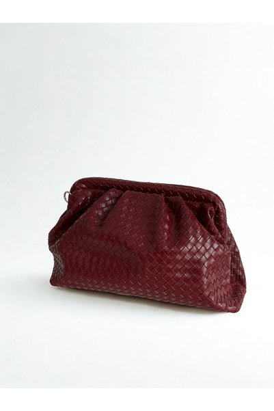 yako Valerina Knitted Textured Clutch Bag – Crossbody Women's Shoulder Bag (23×38×10 cm)