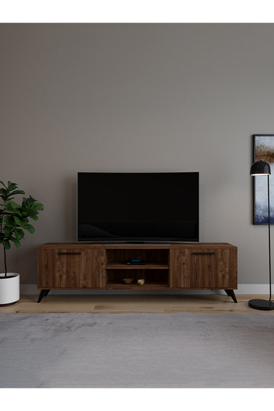 AYMOBSAN Monaco Düşer Kapaklı Tv Ünitesi 2 Kapaklı 180 Cm - Atlantik Çam