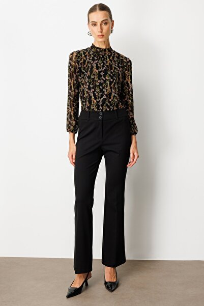 Ekol evazat Pantaloni fără buzunare 1081-25k Negru