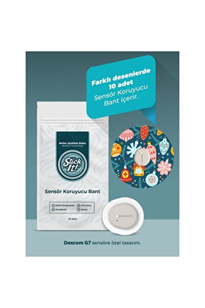 StickIT Dexcom G7 Sensör Koruyucu Bant – Christmas