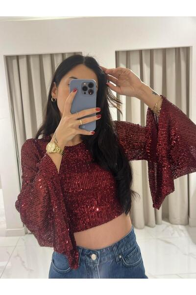 Vals PAYETLİ UZUN ÇAN KOLLU BLUZ