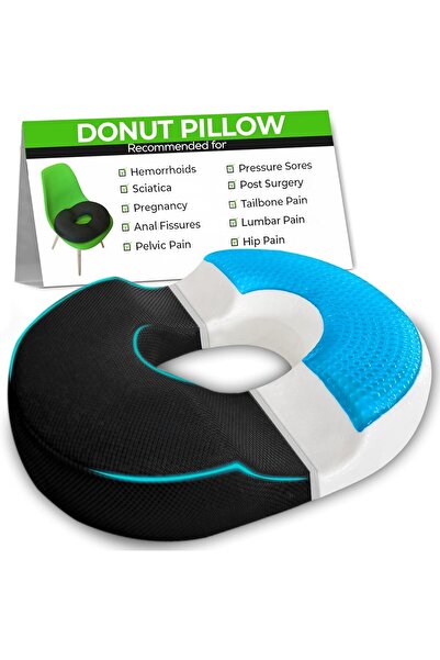 Relax Smart Donut Cushion — Memory Foam Seat for Coccyx, Hemorrhoids, Sciatic...