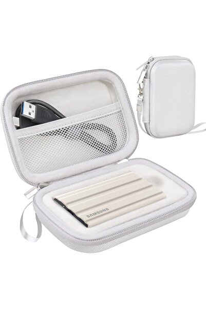 Lacdo Hard Carrying Case for Samsung T7 Shield/T7/T7 Touch Portable SSDs, Hard EVA Shockproof Travel