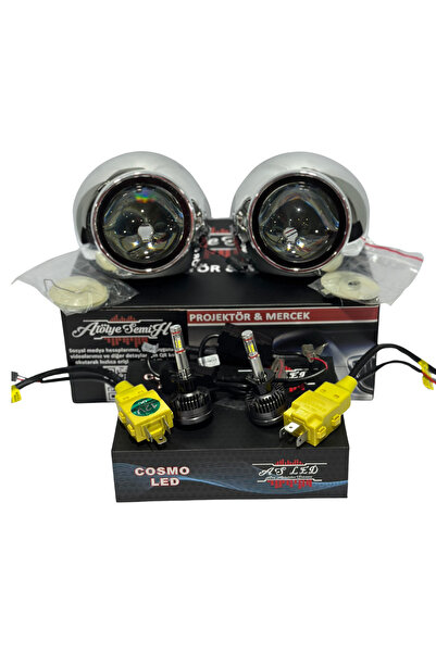 Atölye Semih 3.0 inç Bi-Xenon Mercek & H1 Cosmo Led 360 & Kablo Kiti