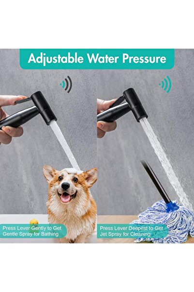 U-HOOME Black Handheld Bidet Sprayer Heads, 2 pcs