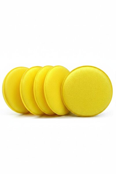 Techmaster 5 Adet Pasta Cila Wax Yıkama Pedi Süngeri Araba Oto Göğüs Temizleme