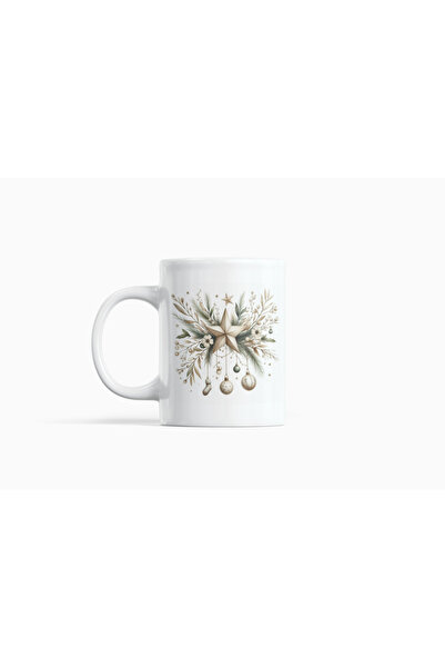 Nino Store New Year Premium Cream Tone Star Design Mug Cup – New Year Gift 30...