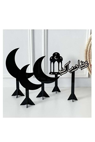 Story of candle رمضان، مجموعة استاندات هلال رمضان وفانوس مع استاند بعبارة رمض...