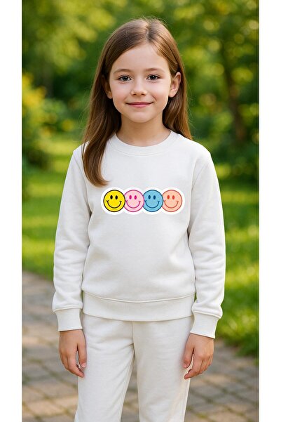 playwear Παιδικό Φούτερ EMOCİ με στάμπα για κορίτσια και αγόρια, με λαιμόκοψη...