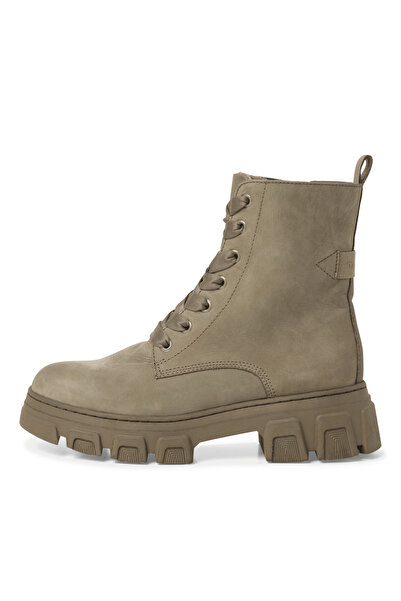 Tamaris Ghete din piele nubuck, kaki –