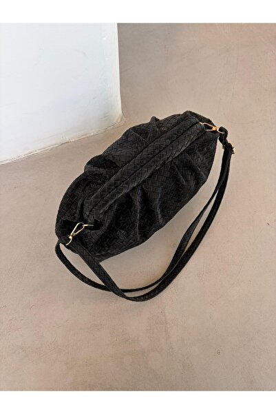 Senza Vedere GLOW SÜET BÜYÜK BOY ÖRGÜ DETAYLI EL, ПЛЕЧА ТА ЧАПРАЗ ЧАНТА, 33 с...