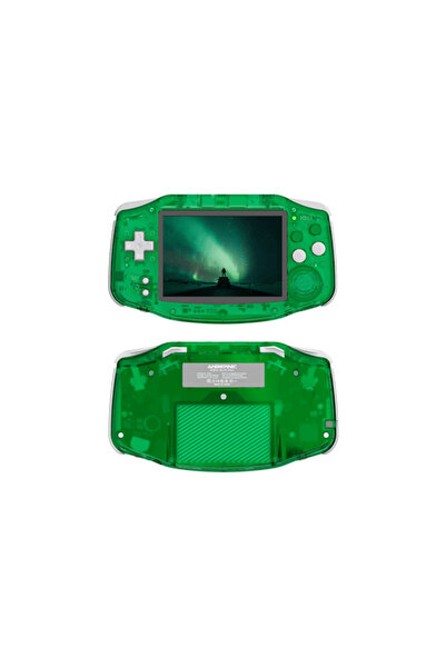 OEM Anbernic RG34XX portable console, emulators, 64GB, 3.4 inch LCD, 6000 games, Transparent Green
