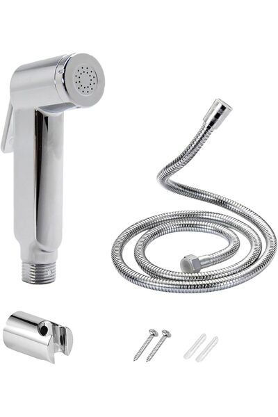 Generic AZTON S-3044 Premium Chrome Handheld Bidet Sprayer Set - 47 in Hose