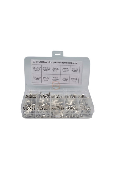 Meon Robotik Otomasyon Ring and Fork Type Boxed Non-Insulated Cable Lug Termi...