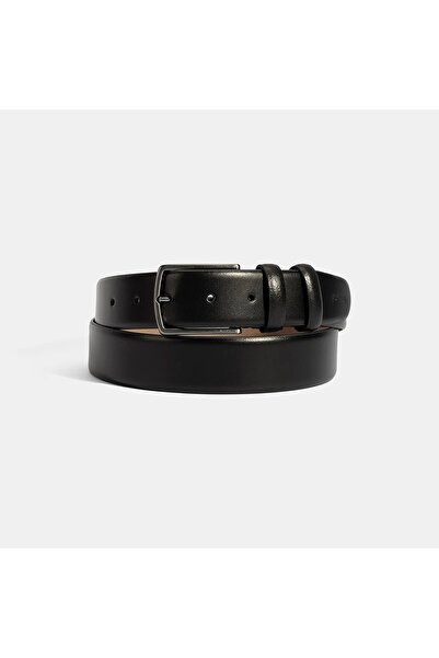 Desa Men's Black Leather Classic Belt
