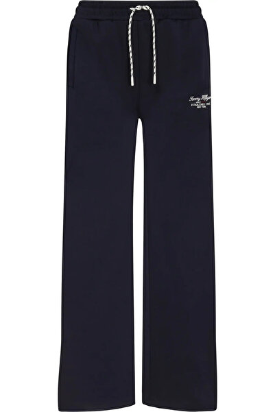 Tommy Hilfiger SCRIPT GRAPHIC WIDE Kadın Siyah Eşofman Alt