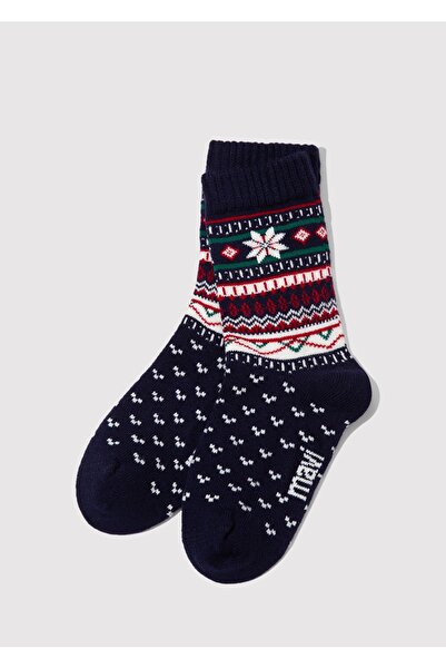 Mavi Christmas Themed Standard Size Women's Boot Socks