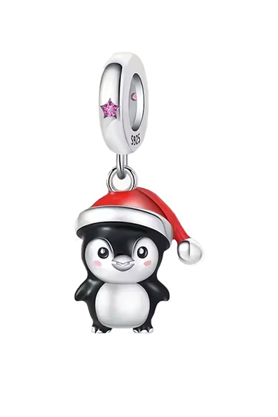 Fubena تعليقة على شكل بطريق يرتدي قبعة عيد الميلاد