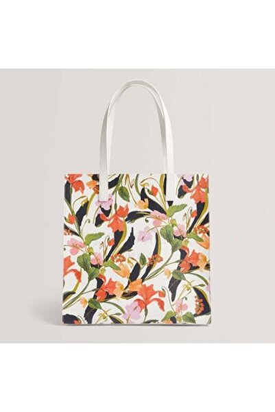 Ted Baker Flowela Floral Printed Medium Icon Bag - Cream