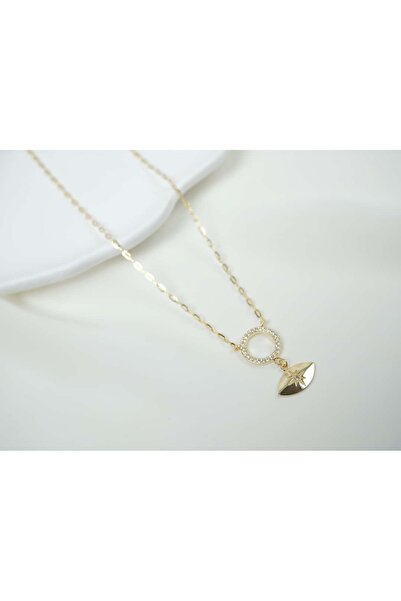 ATELİER TUĞBA Kol137 Gold Ay-Yildiz Charm Halkali Parli̇er Chain Necklace - 1...