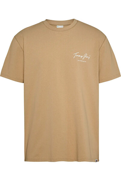 Tommy Hilfiger TJM REG VINTAGE DNA Erkek Sarı T-Shirt