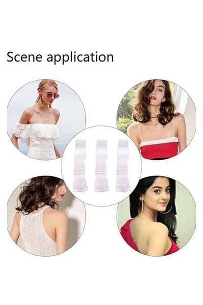 Generic حمالة صدر قابلة للتعديل وحزام كتف شفاف ناعم