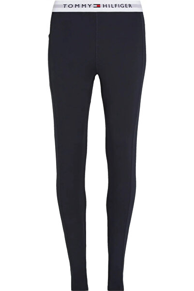 Tommy Hilfiger ESSENTIALS RW TAPE L Kadın Siyah Tayt