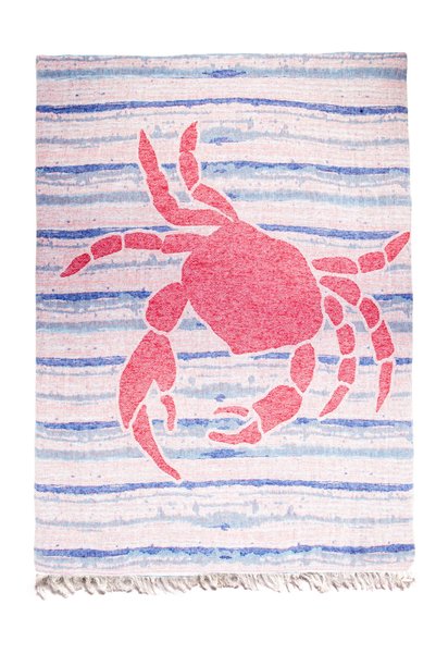 ANEMOSS Crab Patterned Turkish Peshtemal