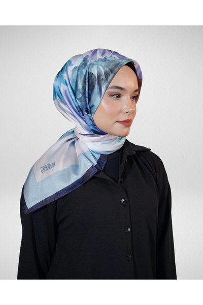 Akel Digital Crystal Scarf Pastel Floral Pattern