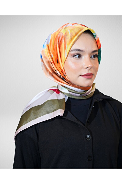 Akel Digital Crystal Scarf Pastel Floral Pattern