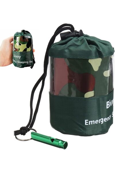KASTWAVE Emergency Survival Sleeping Bag Thermal Bivvy Waterproof Whistle 120...