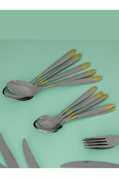 ROYALFORD طقم أدوات مائدة من الفولاذ المقاوم للصدأ RF10333، 24 قطعة