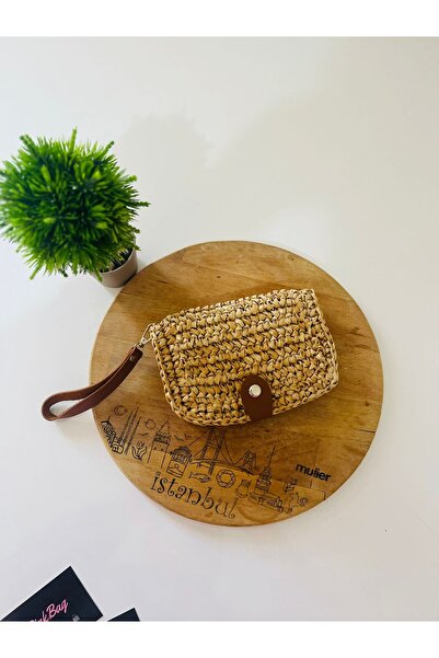PİNKBAG Handmade Raffia Wallet